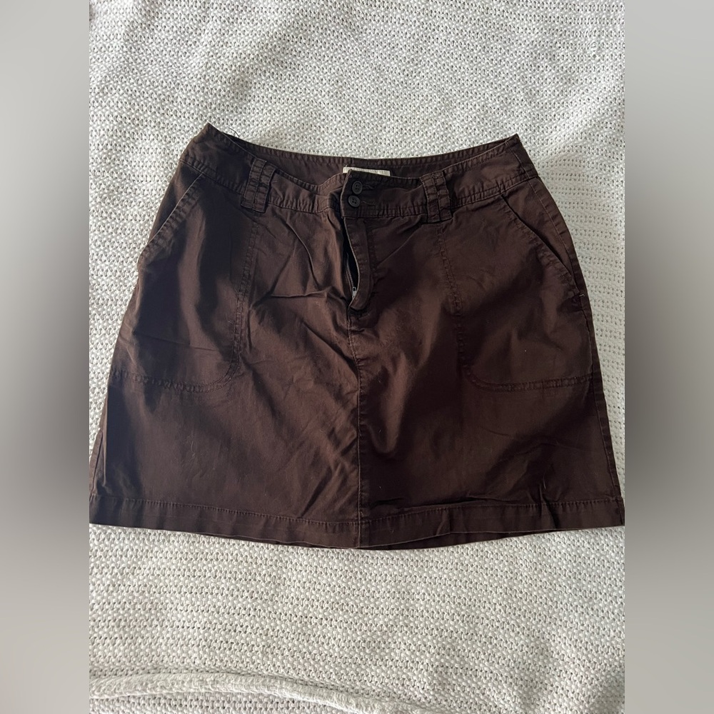 St. John's Bay Dark Brown Mini Skirt Y2K